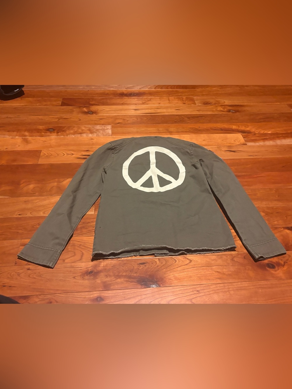 Junk Food Clothing Olive Green Military-Style Jean Jacket for Kids
